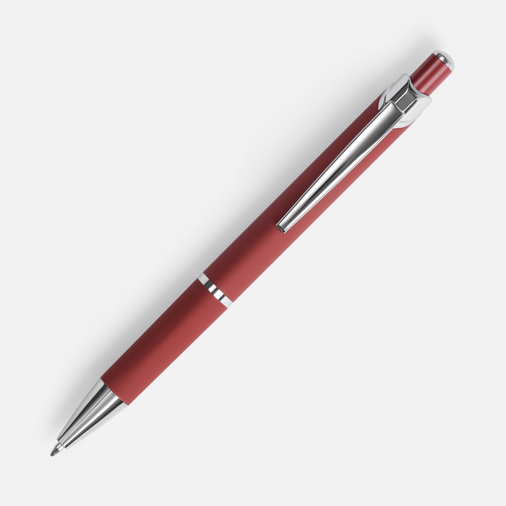 Ручка шариковая Chromos Soft Touch, красная — изображение 2