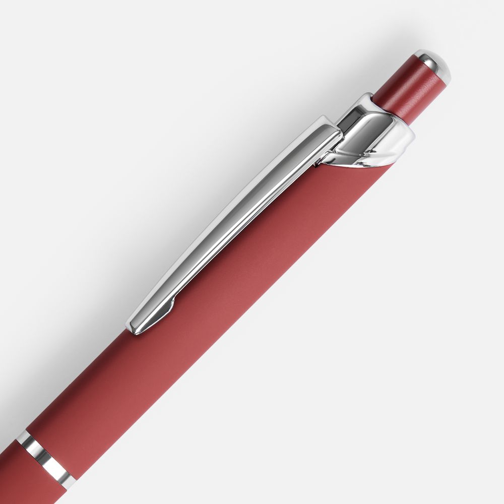 Ручка шариковая Chromos Soft Touch, красная — изображение 3