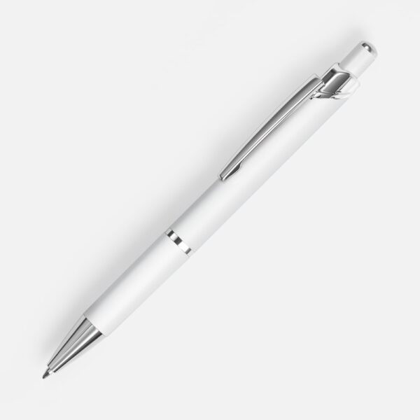 Ручка шариковая Chromos Soft Touch, белая