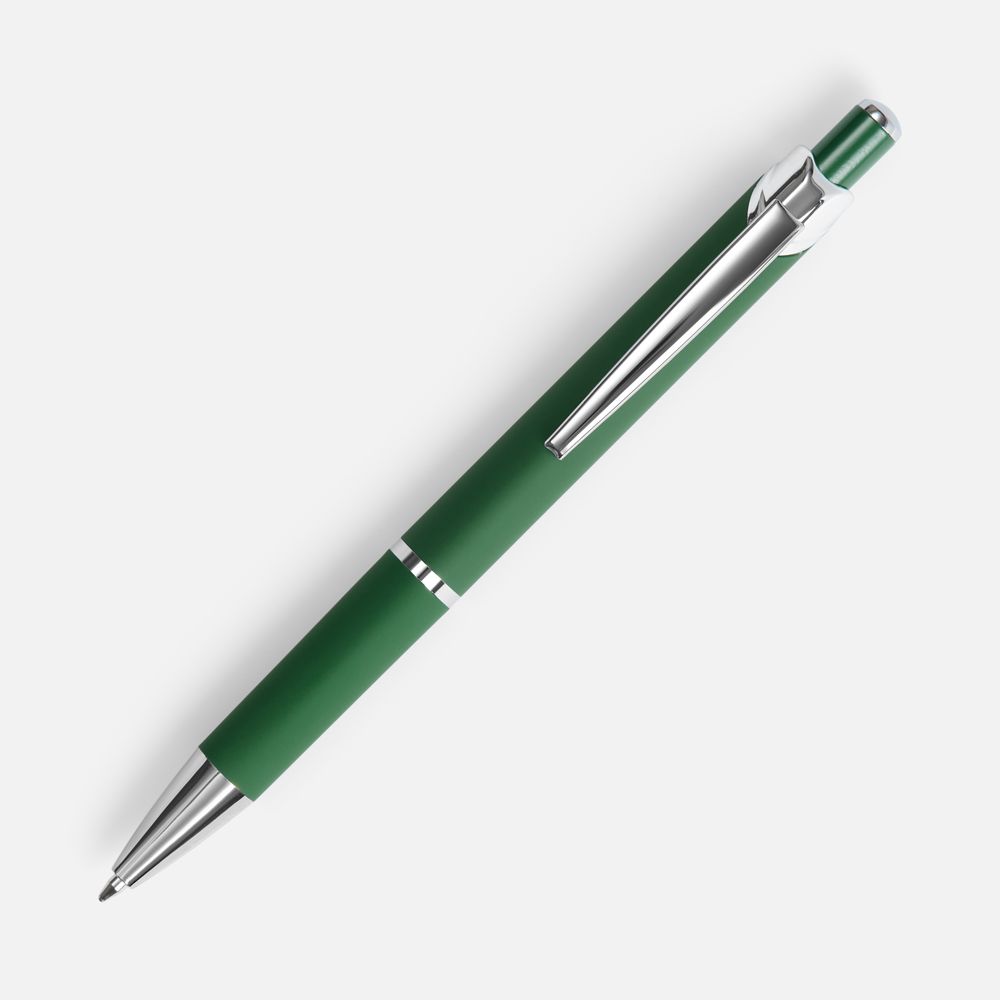 Ручка шариковая Chromos Soft Touch, зеленая — изображение 2