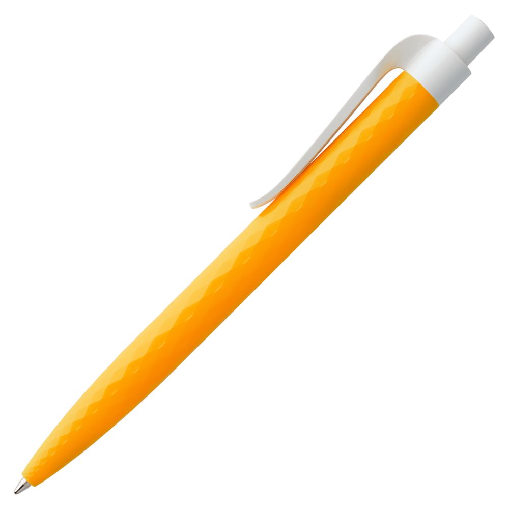 Ручка шариковая Prodir QS01 PMP-P, оранжевая с белым — изображение 2