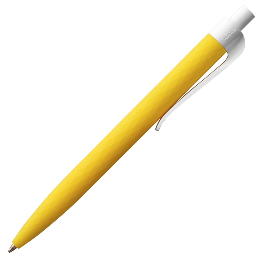 Ручка шариковая Prodir QS01 PMP-P, желтая с белым — изображение 3