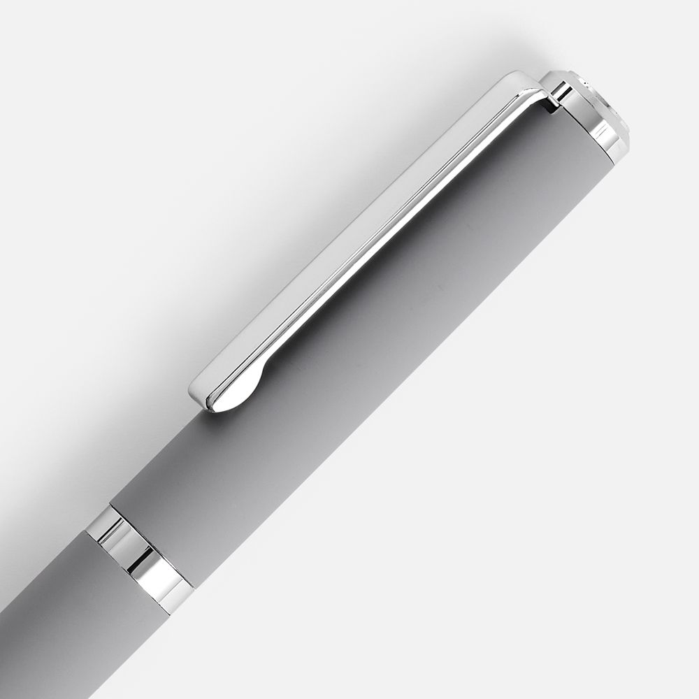 Ручка шариковая Inkish Chrome в футляре, серая — изображение 3