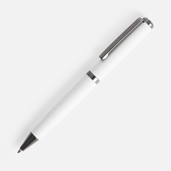 Ручка шариковая Inkish Gunmetal в футляре, белая