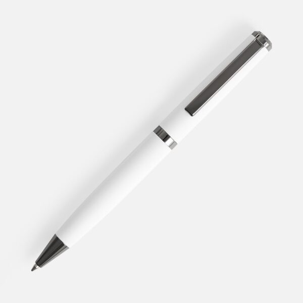 Ручка шариковая Inkish Gunmetal в футляре, белая