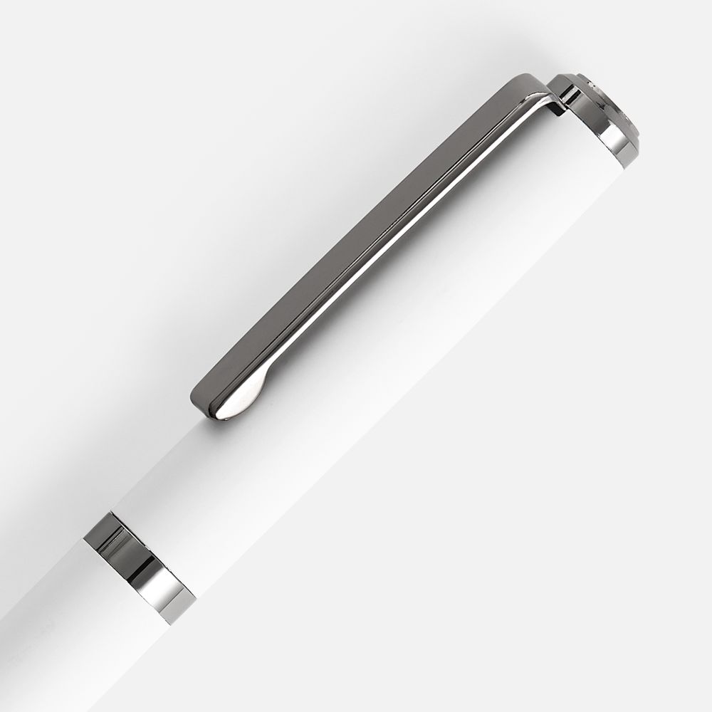 Ручка шариковая Inkish Gunmetal в футляре, белая — изображение 3