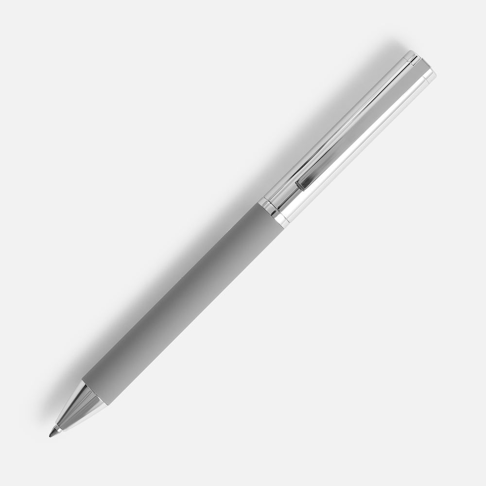 Ручка шариковая Eyeshot Soft Touch, серая — изображение 2