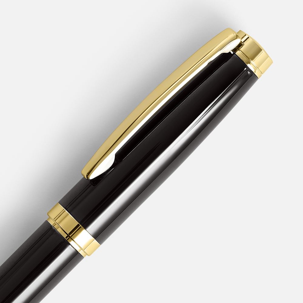 Ручка шариковая Letra Gold, глянцевая, черная — изображение 3