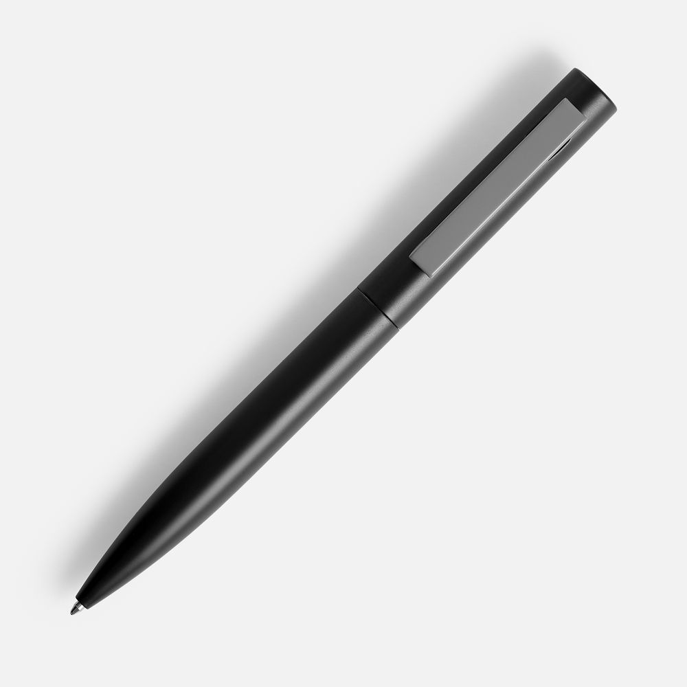 Ручка шариковая Inkolor, черная с серым — изображение 2