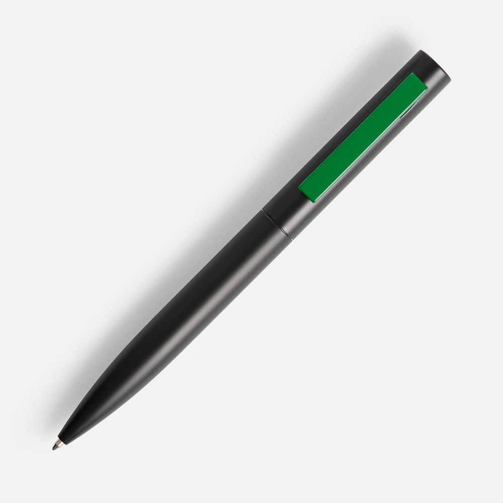 Ручка шариковая Inkolor, черная с зеленым — изображение 2