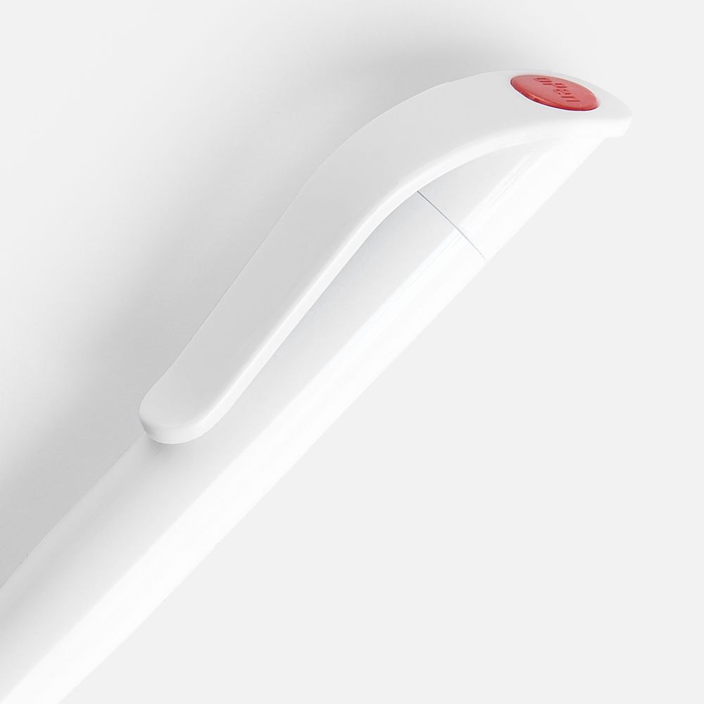 Ручка шариковая Grip, белая с красным — изображение 3
