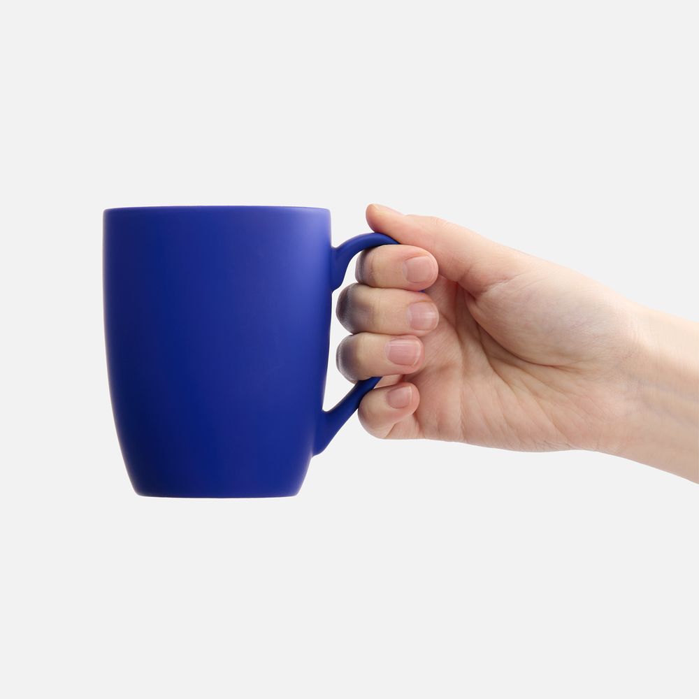 Кружка Good Morning с покрытием софт-тач, ver.2, синяя — изображение 3