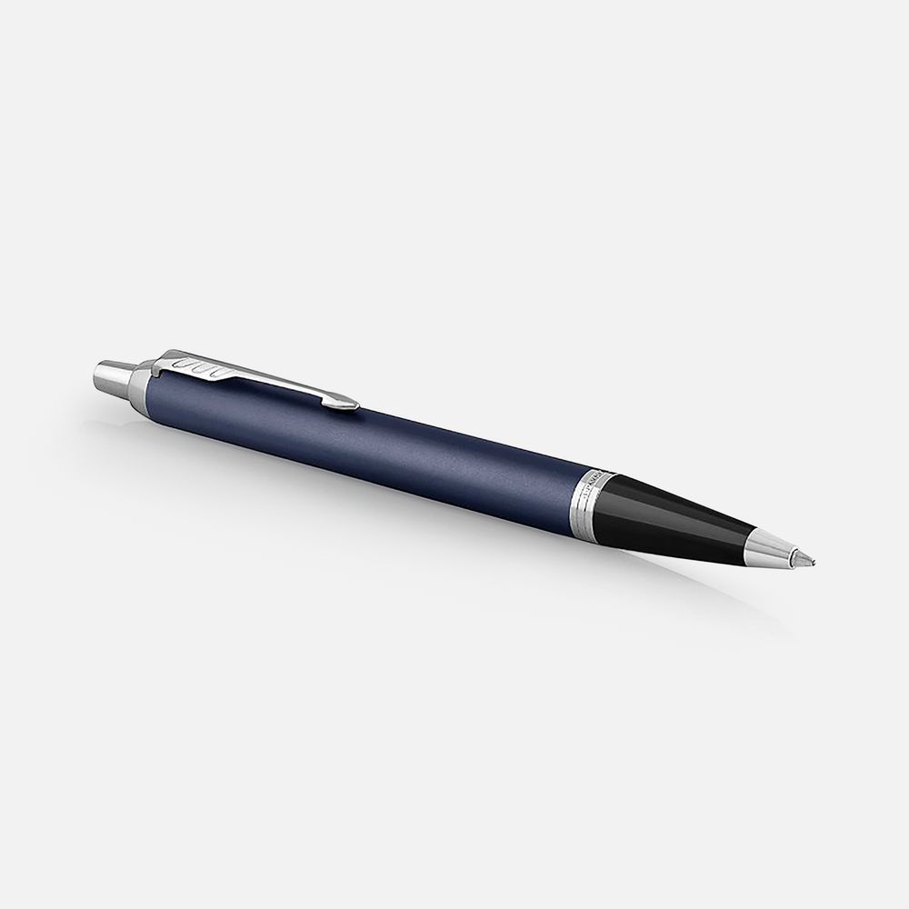 Ручка шариковая Parker IM Core Matte Blue CT, темно-синяя с черным — изображение 2