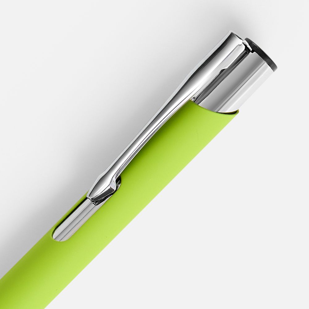 Ручка шариковая Keskus Soft Touch, зеленое яблоко — изображение 3