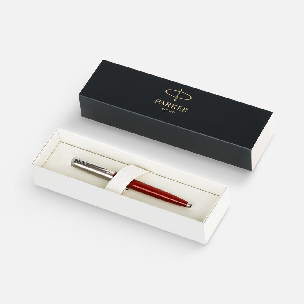 Ручка шариковая Parker Jotter Originals Red CT, красная — изображение 3