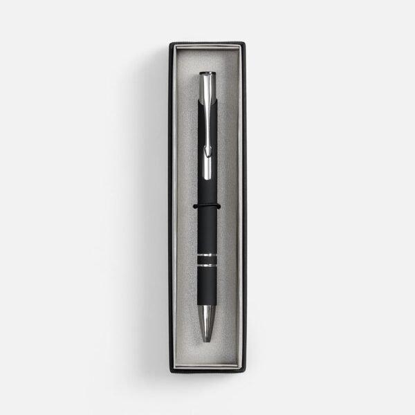 Ручка шариковая Keskus Soft Touch в футляре, черная