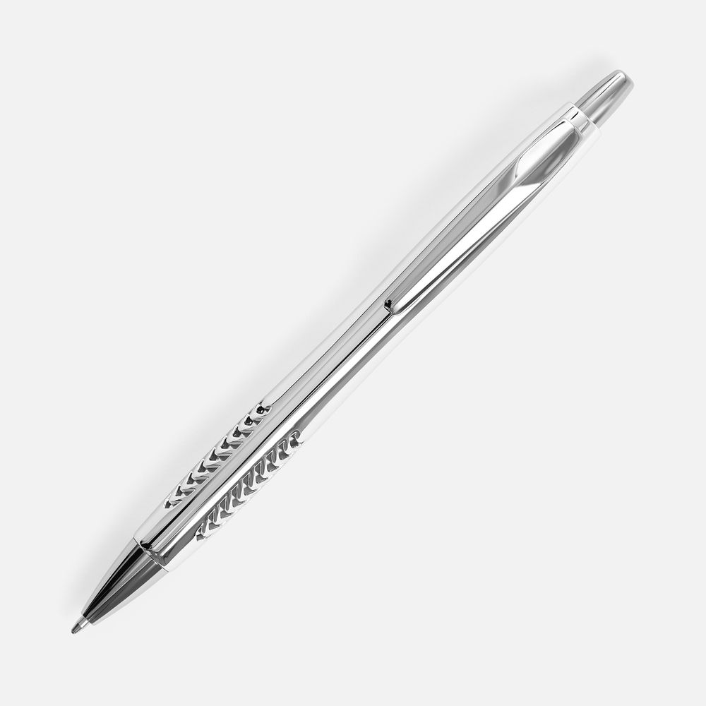 Ручка шариковая Barracuda, серебристая — изображение 2
