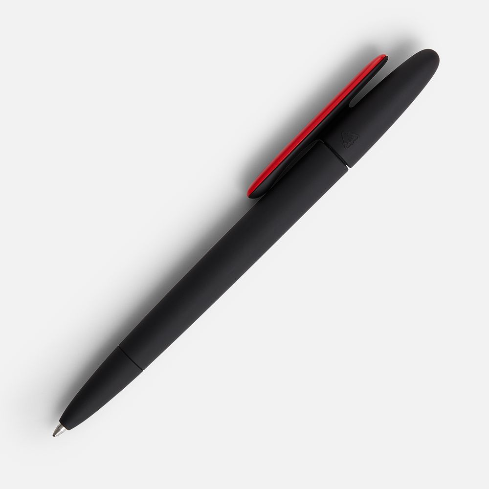 Ручка шариковая Prodir DS5 TRR-P Soft Touch, черная с красным — изображение 3