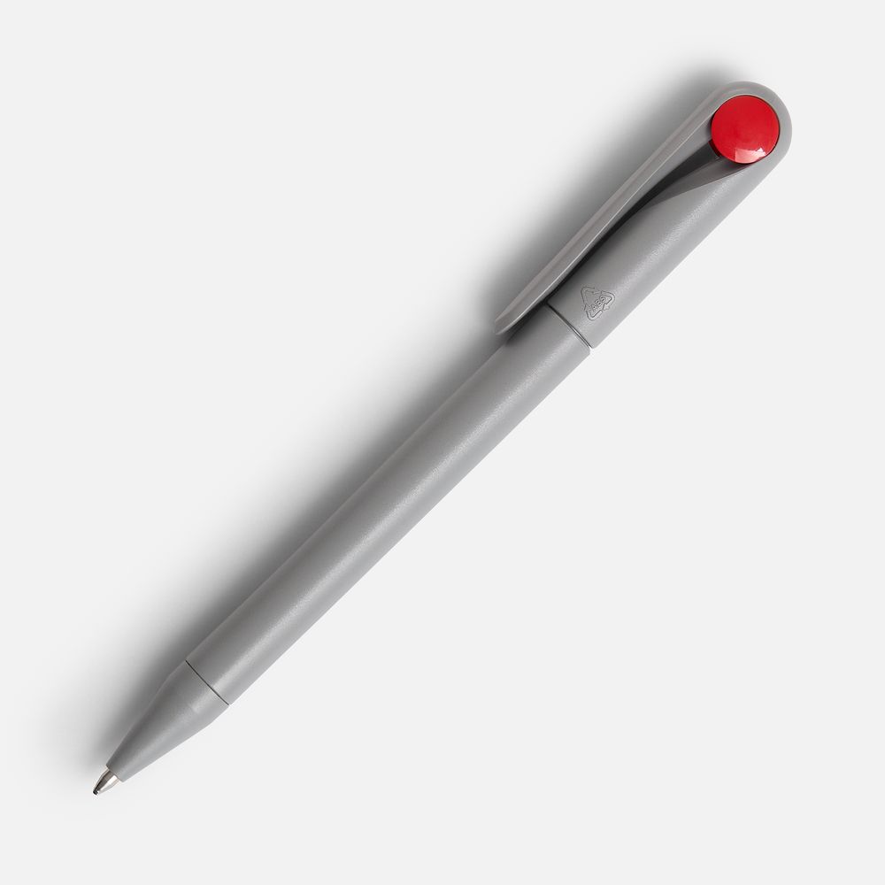 Ручка шариковая Prodir DS1 TMM Dot, серая с красным — изображение 3