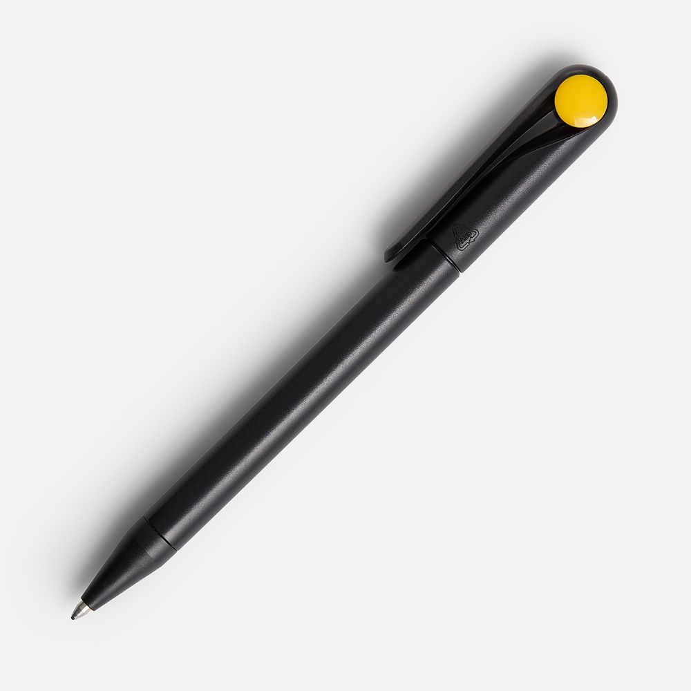 Ручка шариковая Prodir DS1 TMM Dot, черная с желтым — изображение 3