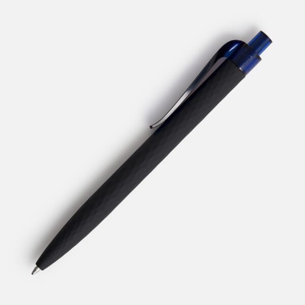 Ручка шариковая Prodir QS01 PRT-T Soft Touch, черная с синим