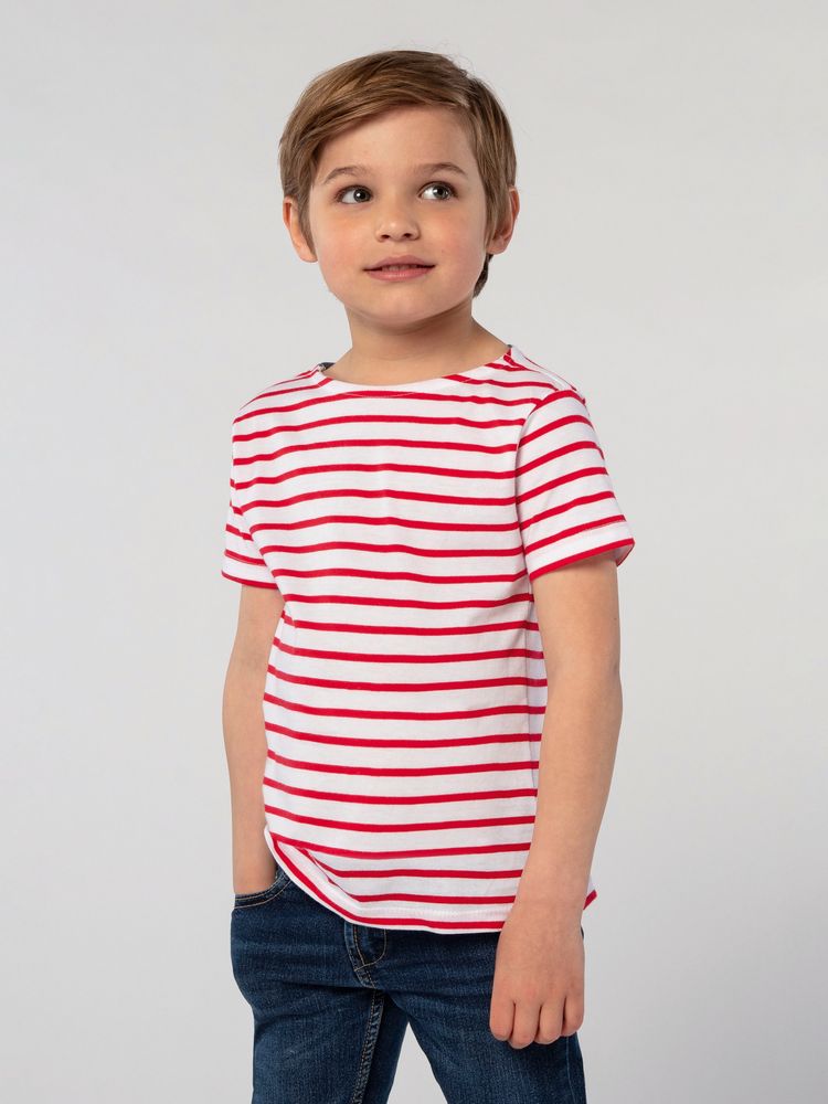 Футболка детская Miles Kids белая с красным — изображение 2