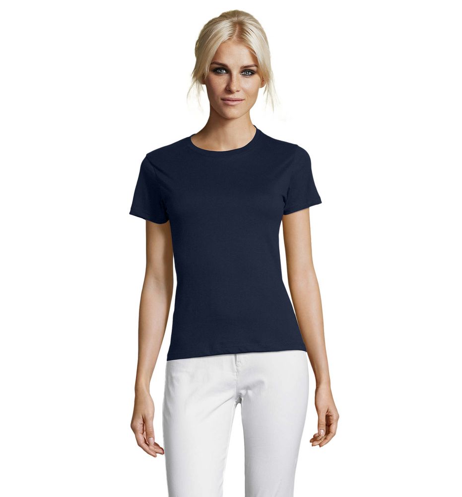 Футболка женская Regent Women, темно-синяя (navy) — изображение 4
