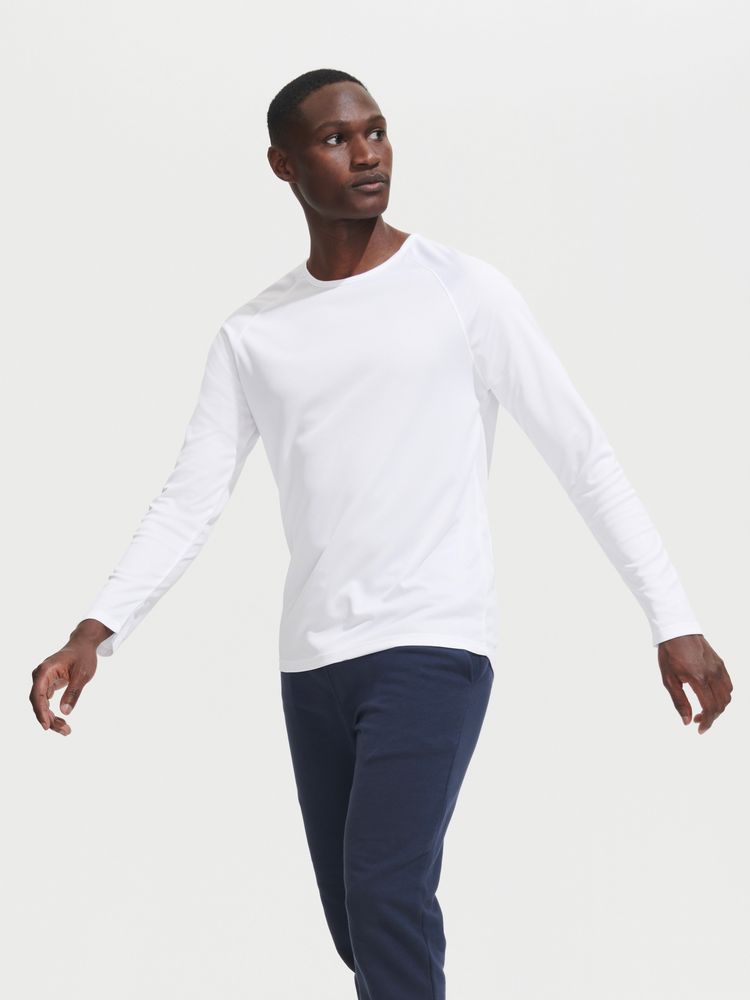 Футболка с длинным рукавом Sporty LSL Men, белая — изображение 5