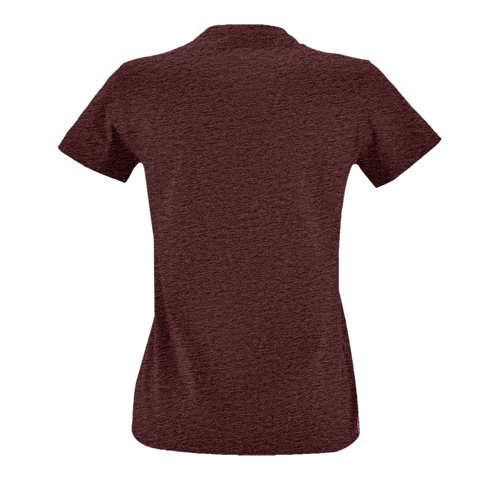 Футболка женская Imperial Fit Women, бордовый меланж — изображение 2