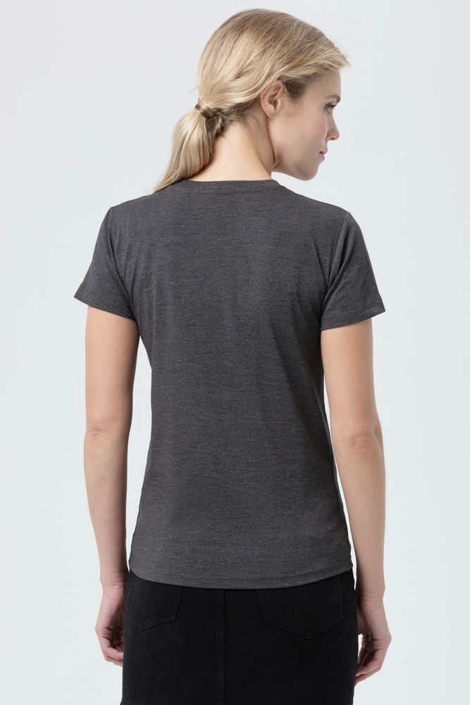 Футболка женская Regent Fit Women, черный меланж — изображение 5