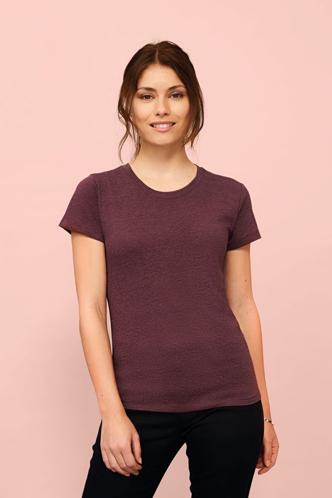 Футболка женская Regent Fit Women, коричневая (терракотовая) — изображение 4
