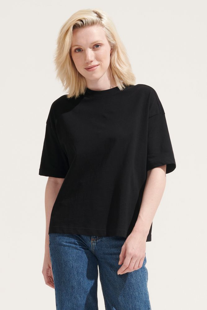 Футболка оверсайз женская Boxy Women, синяя (джинс) — изображение 7