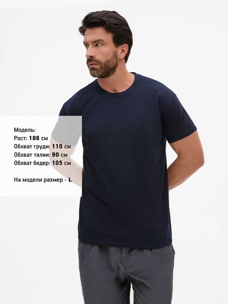 Футболка унисекс Regent 150, темно-синяя (navy) — изображение 5