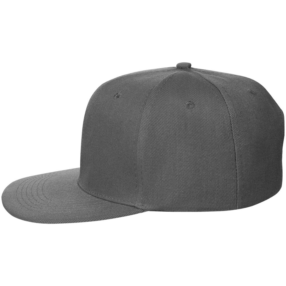Бейсболка Snapback с прямым козырьком, серая — изображение 2