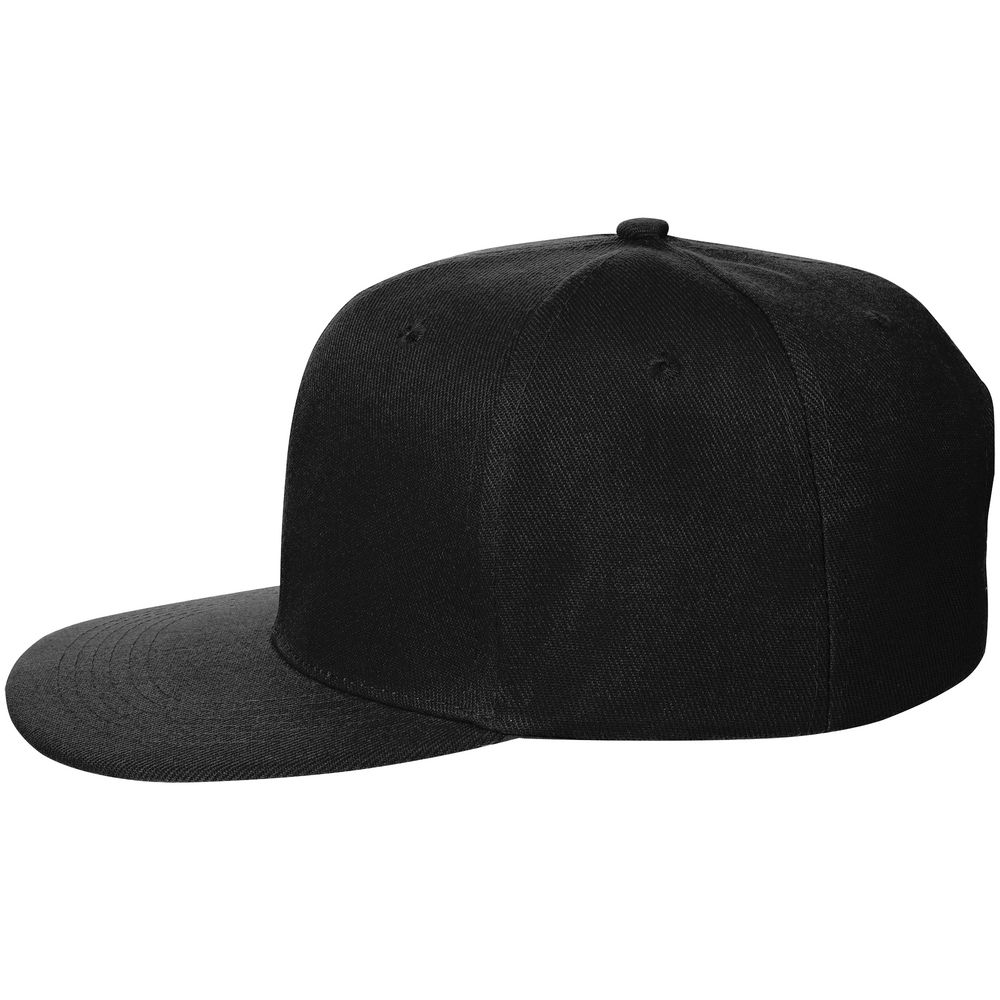 Бейсболка Snapback с прямым козырьком, черная — изображение 2
