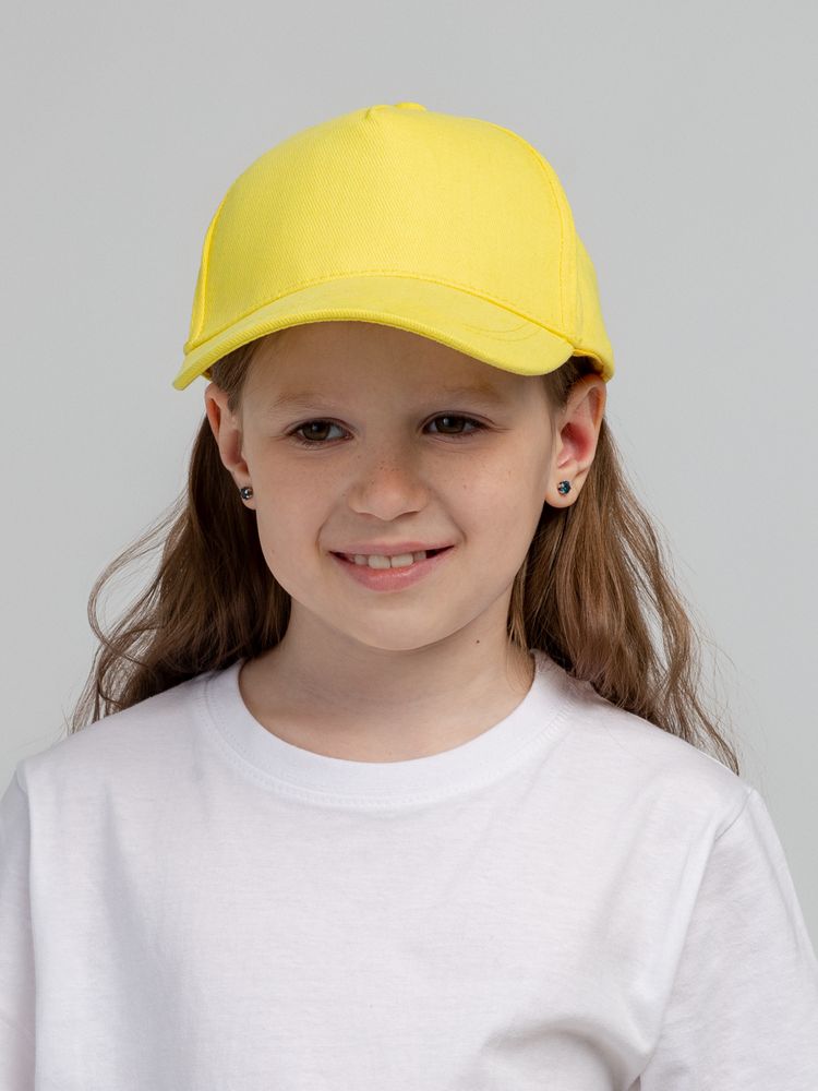 Бейсболка детская Standard Kids, желтая — изображение 4