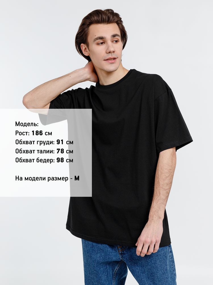 Футболка оверсайз унисекс Big Haul, черная — изображение 5