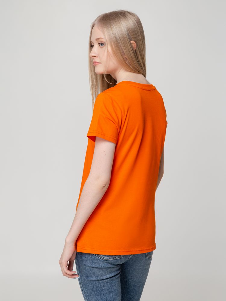 Футболка женская T-bolka Lady, оранжевая — изображение 7