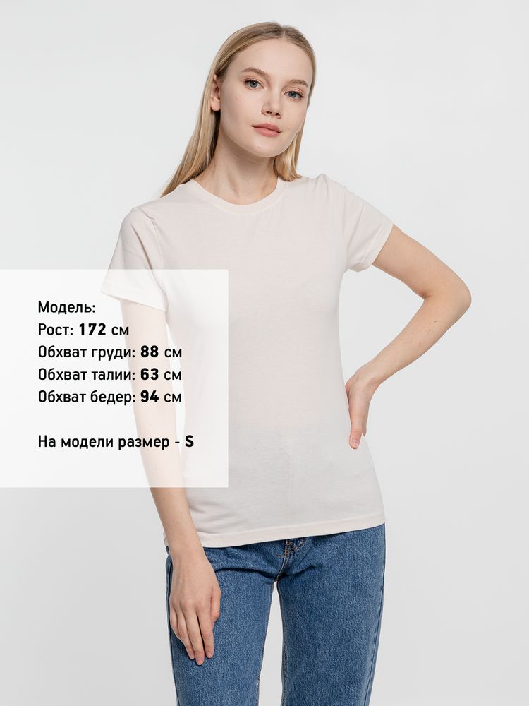 Футболка женская T-bolka Lady, молочно-белая — изображение 3