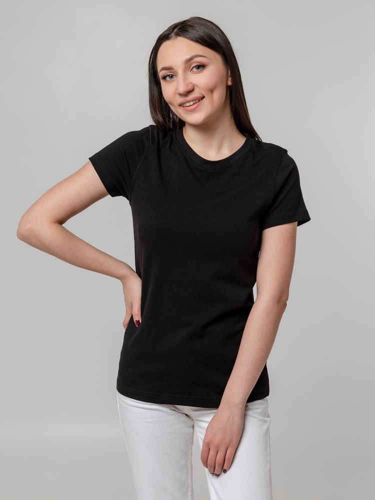 Футболка женская T-bolka Stretch Lady, черная — изображение 5