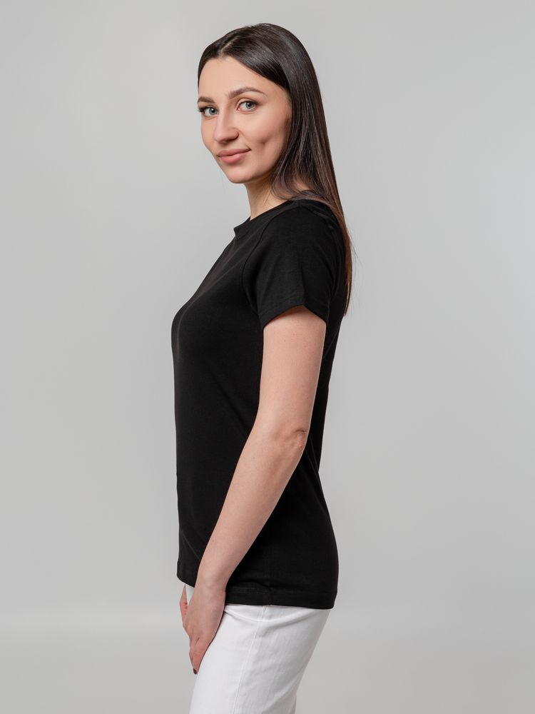 Футболка женская T-bolka Stretch Lady, черная — изображение 7
