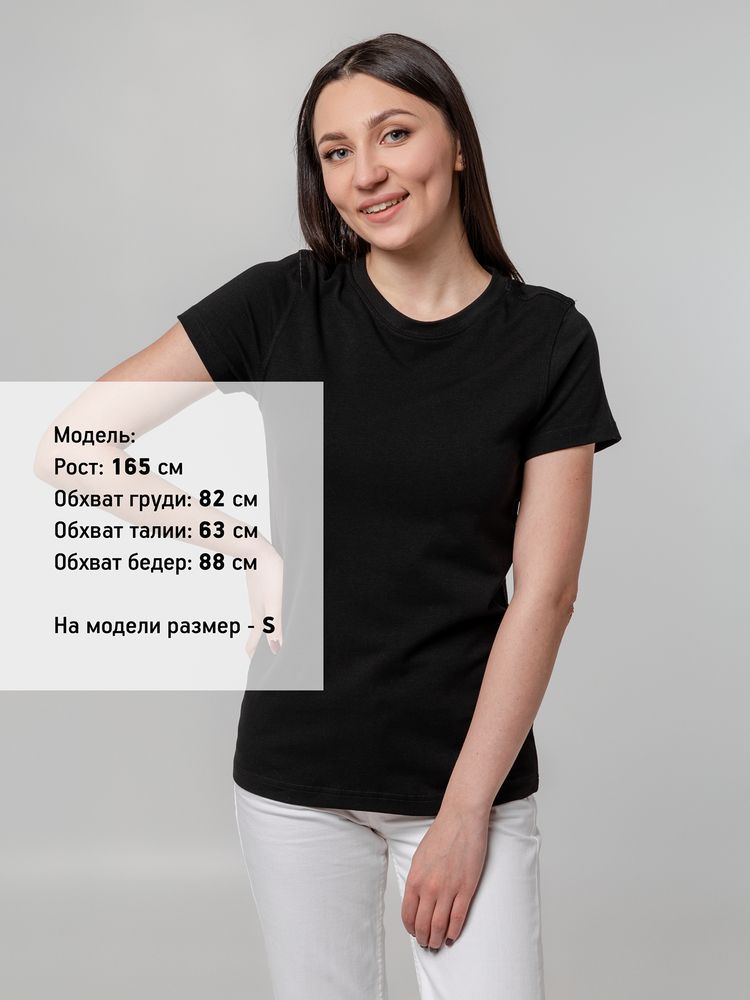 Футболка женская T-bolka Stretch Lady, черная — изображение 4
