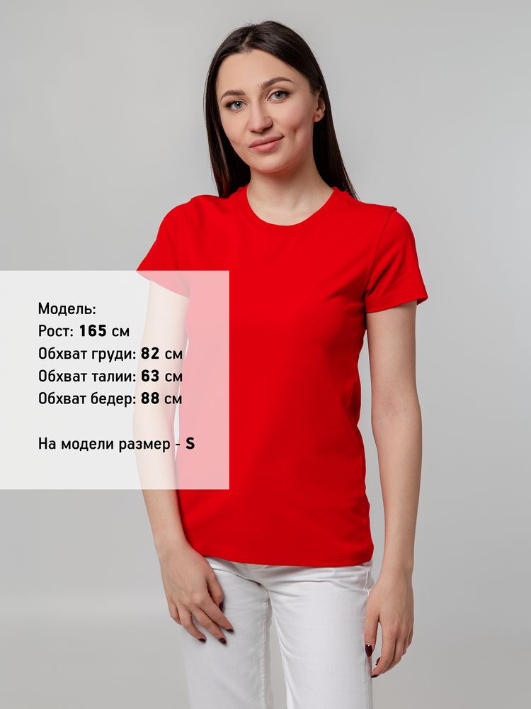 Футболка женская T-bolka Stretch Lady, красная — изображение 4
