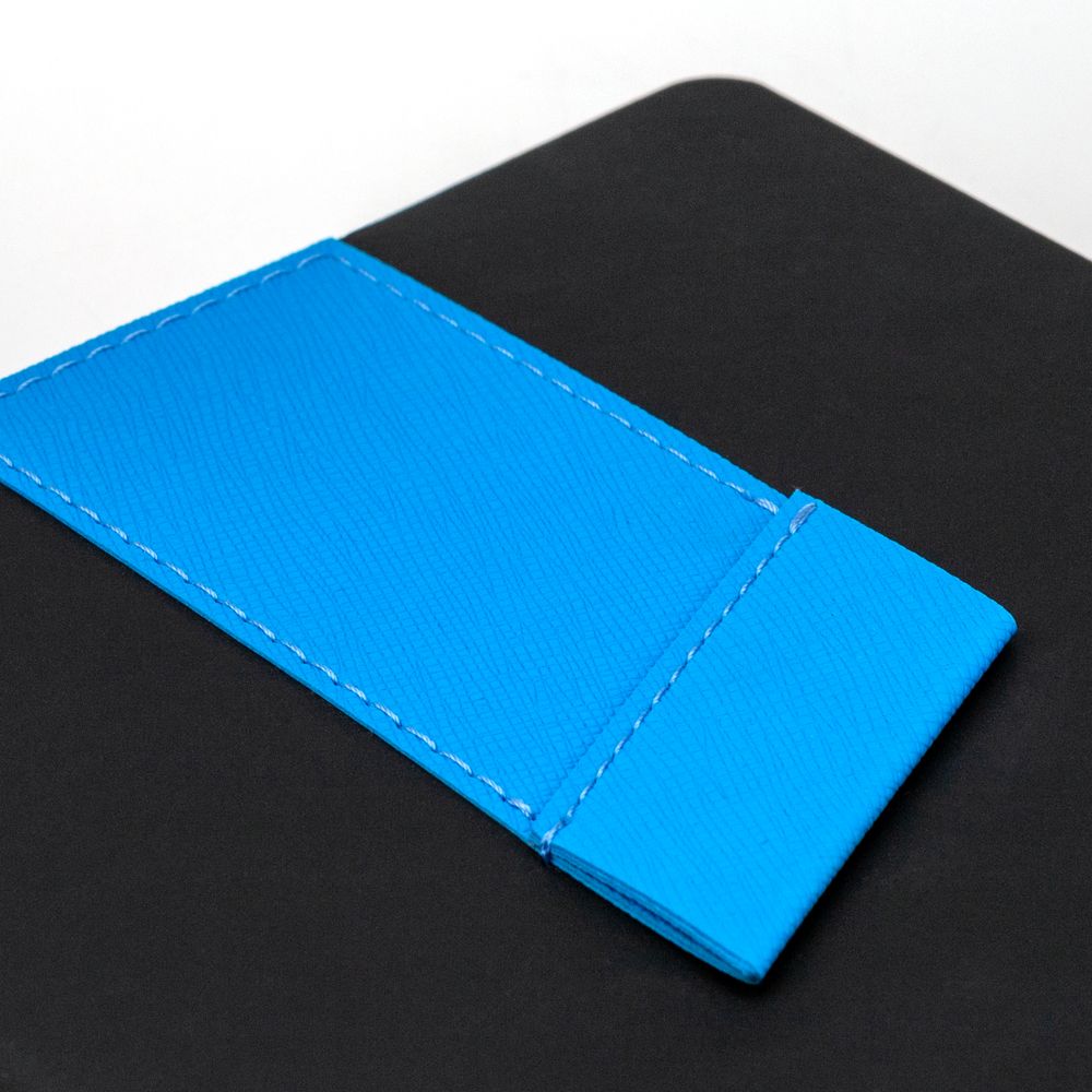 Ежедневник Bookmark, недатированный, черный с голубым — изображение 3