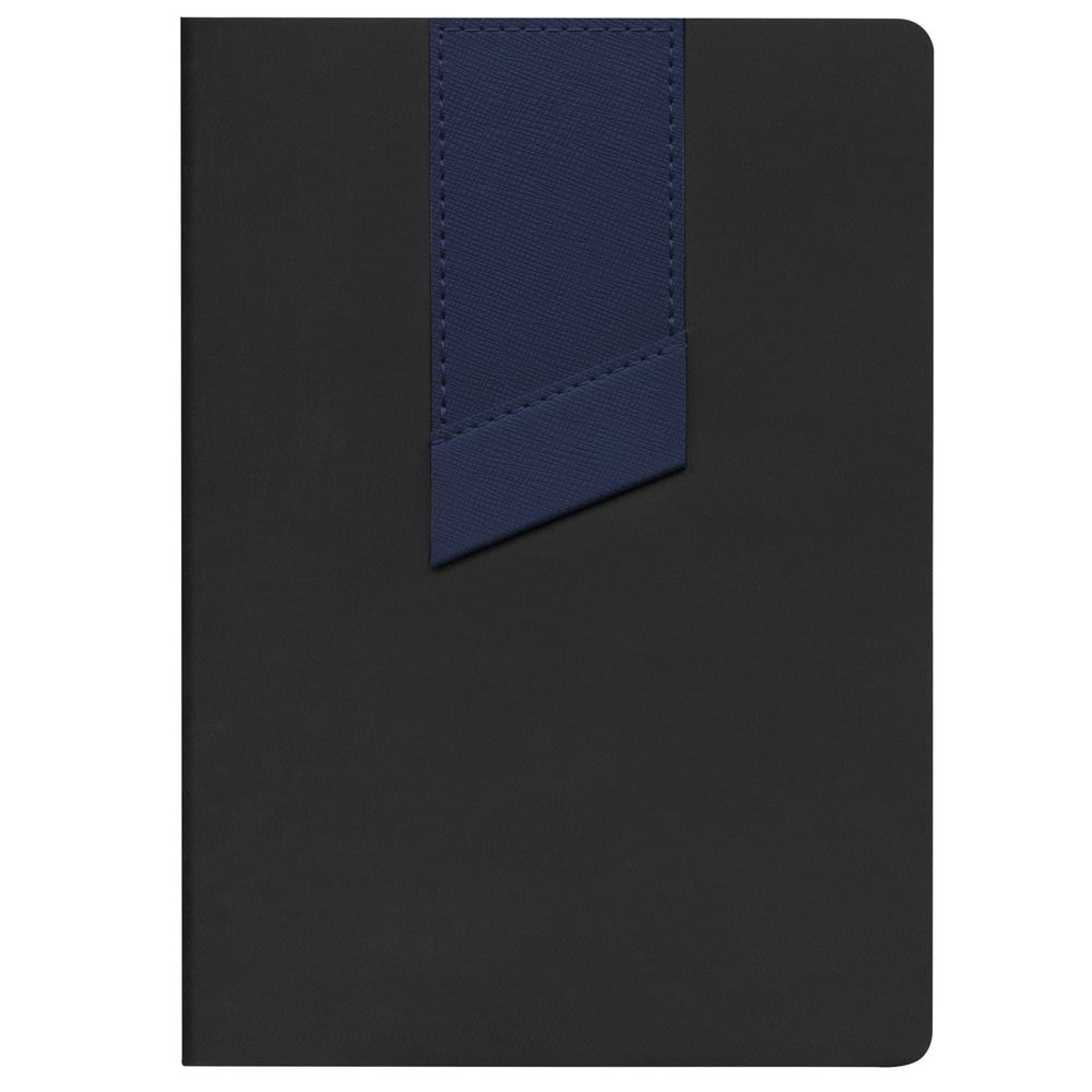 Ежедневник Bookmark, недатированный, черный с синим — изображение 2