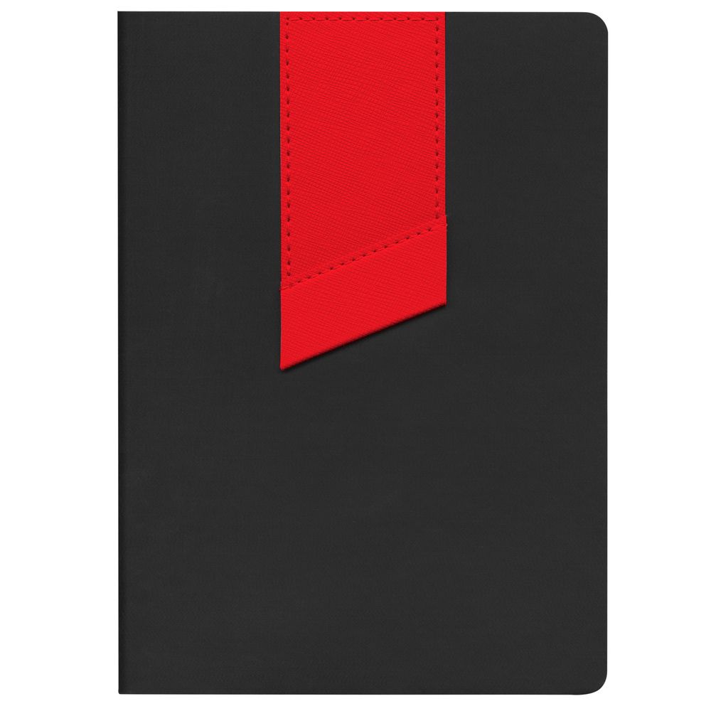 Ежедневник Bookmark, недатированный, черный с красным — изображение 2
