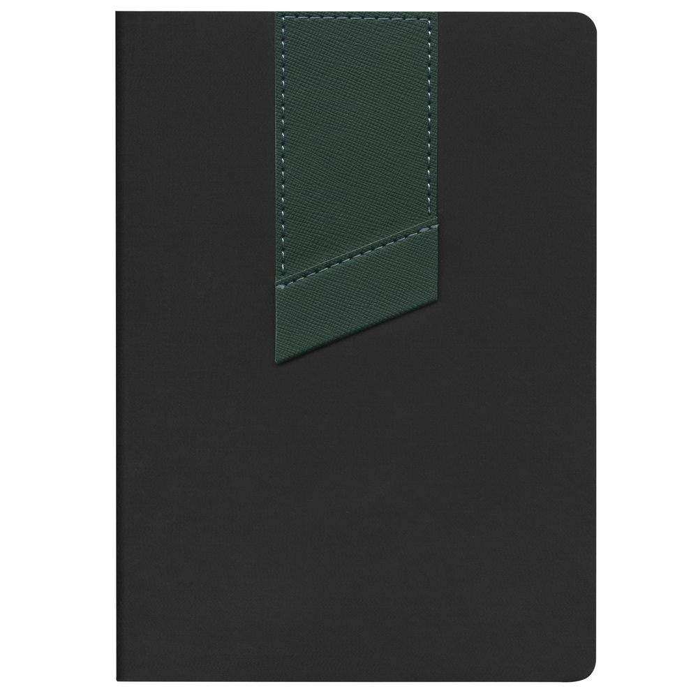 Ежедневник Bookmark, недатированный, черный с зеленым — изображение 2