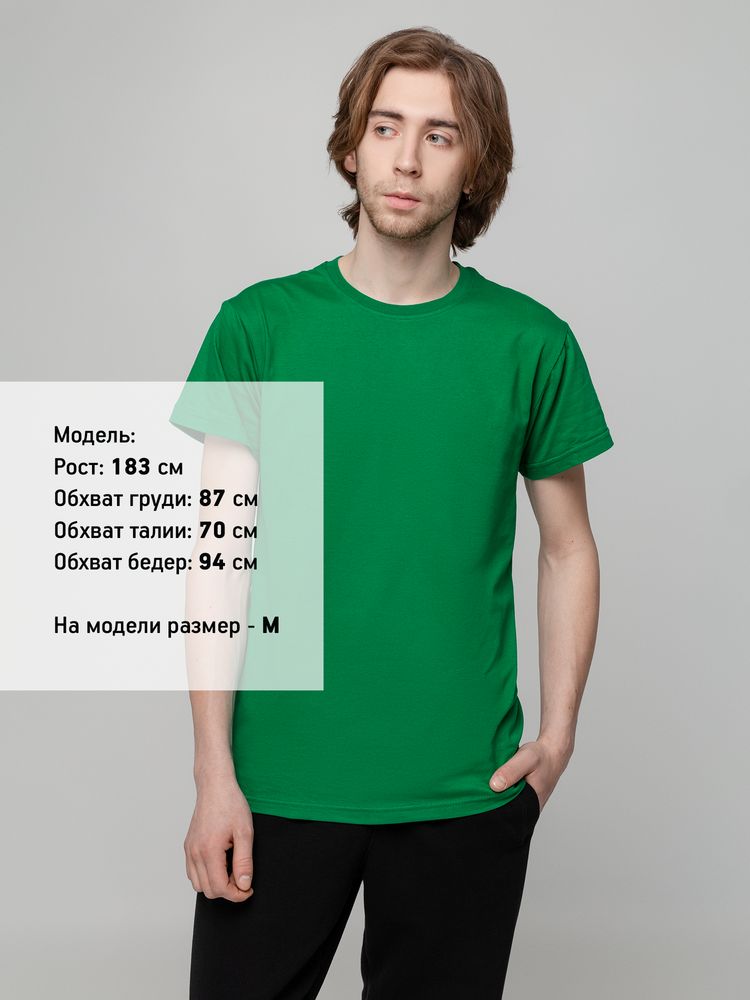 Футболка унисекс T-bolka 140, темно-зеленая — изображение 5