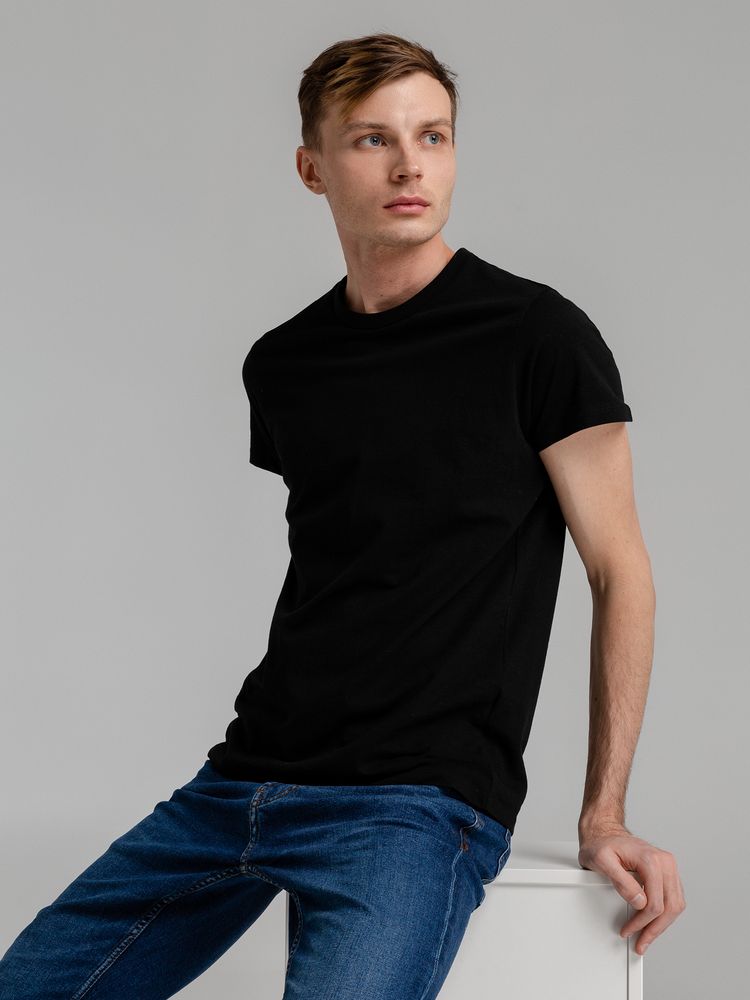 Футболка мужская Regent Fit 150, черная — изображение 6