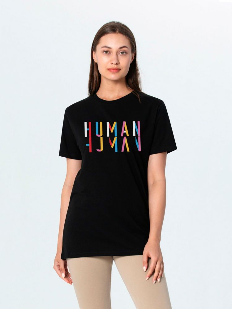 Футболка Human, черная — изображение 4